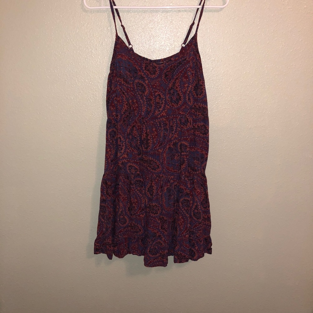 paisley spaghetti strap dress